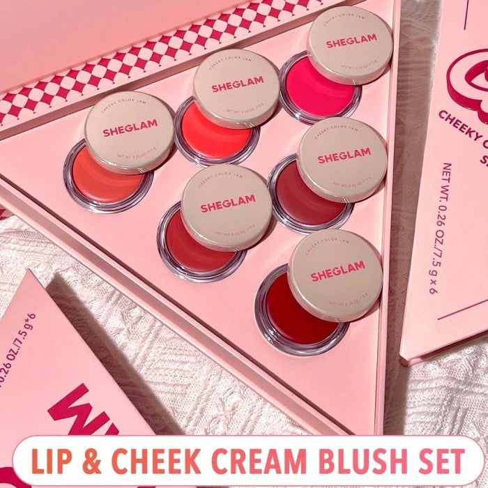 SHEGLAM LIP AND CHEEK CREAM BLUSH FULL BUNDLE SET
