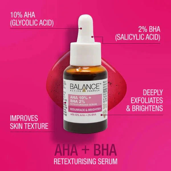 Balance Active Formula AHA 10% + BHA 2% Rexturising Serum (30 ML)