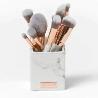 BH Cosmetics Marble Brush Set 13 Pieces Brush Set (With Stand)