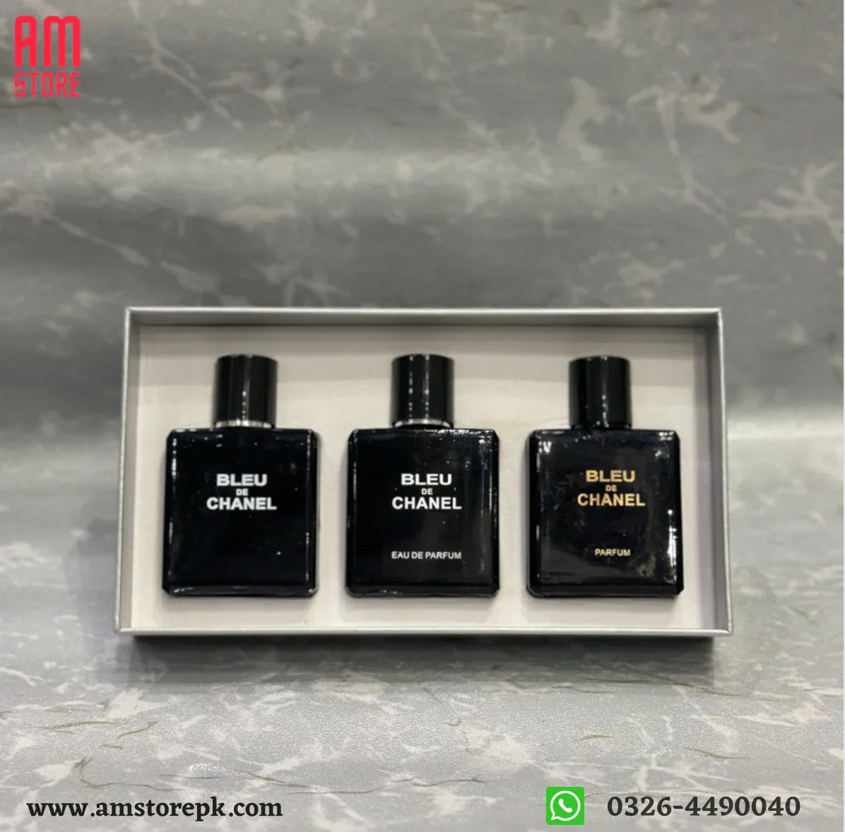 BLEU DE CHANEL PARIS Perfume Set 3 Pcs