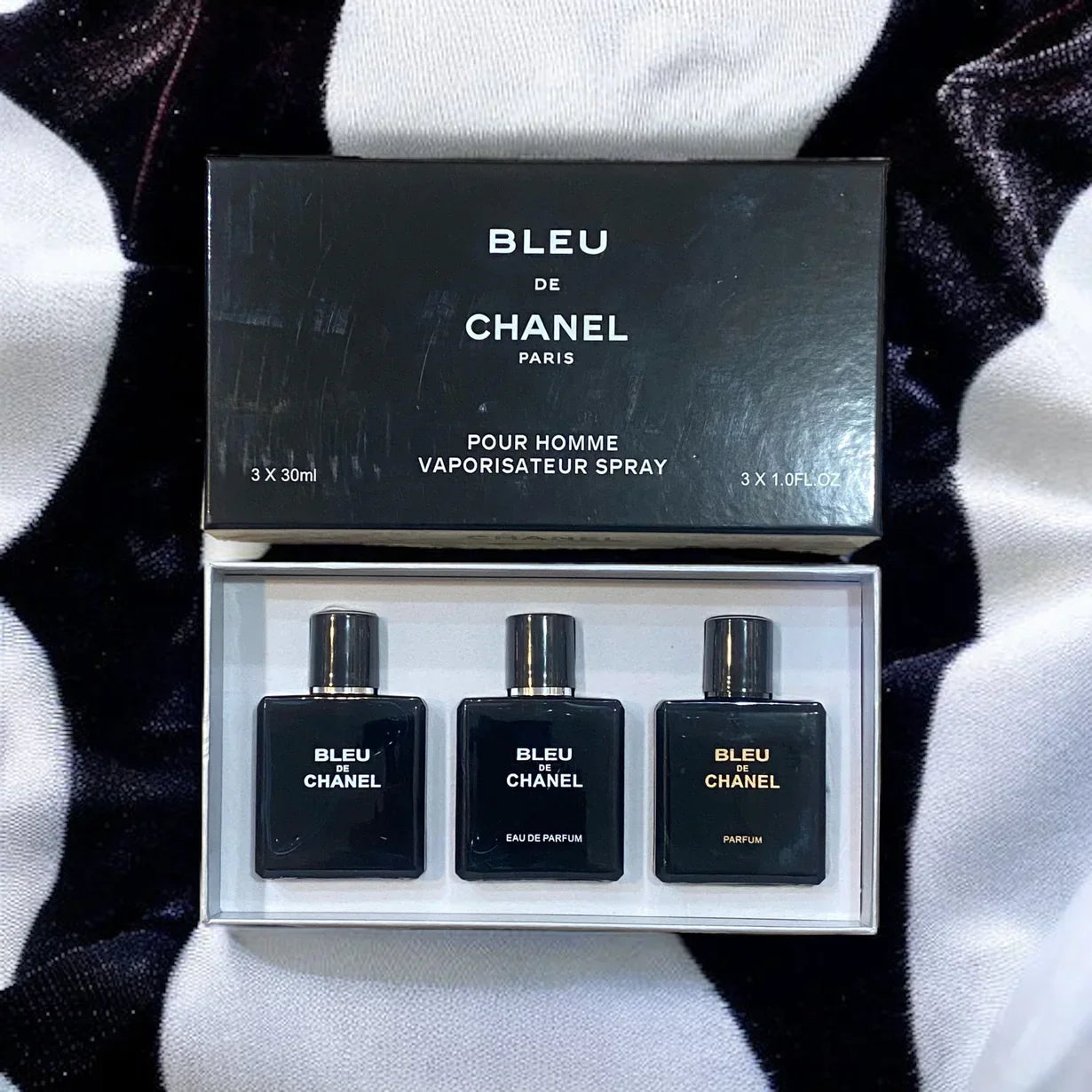 BLEU DE CHANEL PARIS Perfume Set 3 Pcs