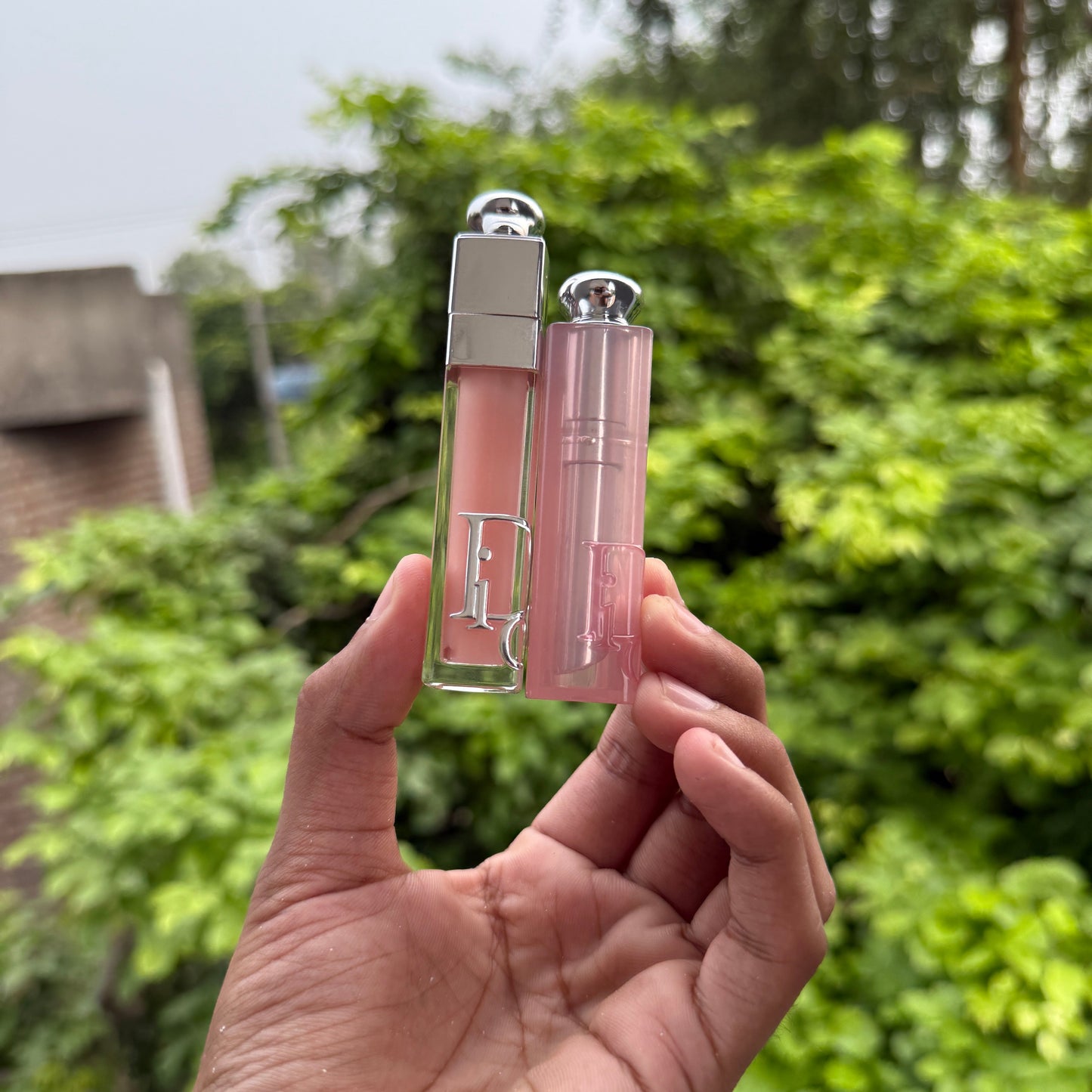 Dior Labial Set Travel Duo Lip Glow + Lip Maximizer Kit Pink 001 Pink