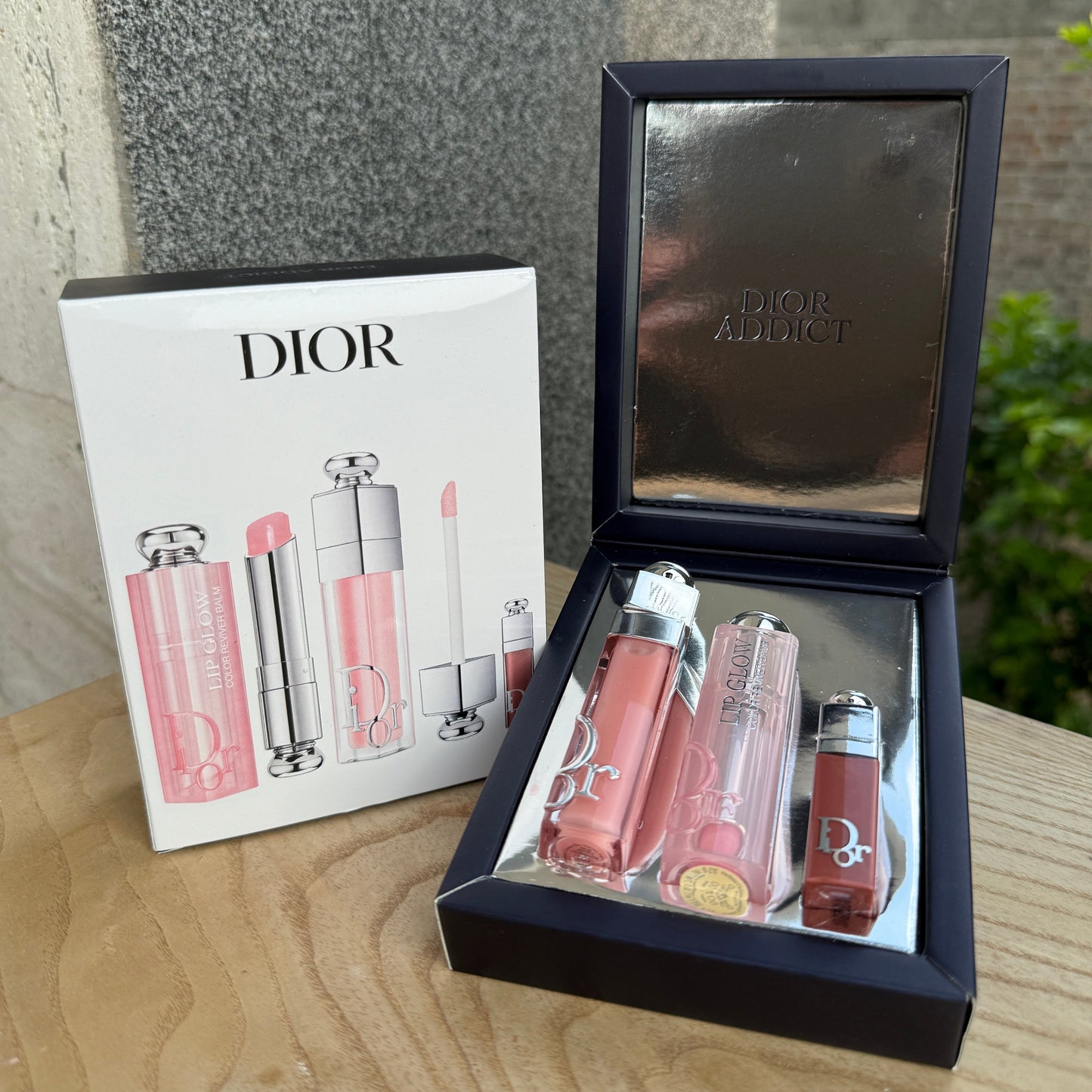 Dior Addict Lip Essentials 3pc Set + Gift Box Lip Glow & Maximizer