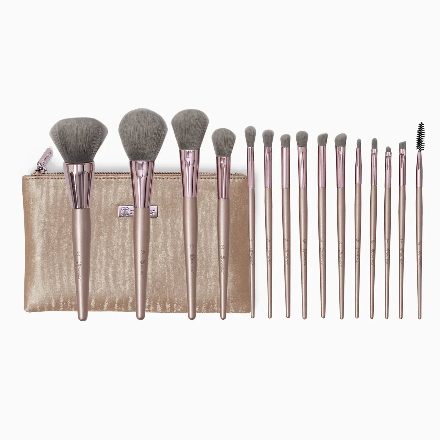 BH Cosmetics Lavish Elegance 15 Pieces Brush Set (With Pouch)