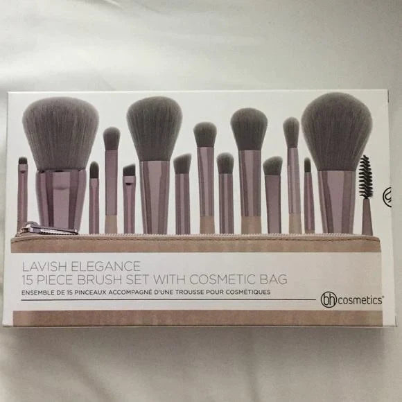 BH Cosmetics Lavish Elegance 15 Pieces Brush Set (With Pouch)